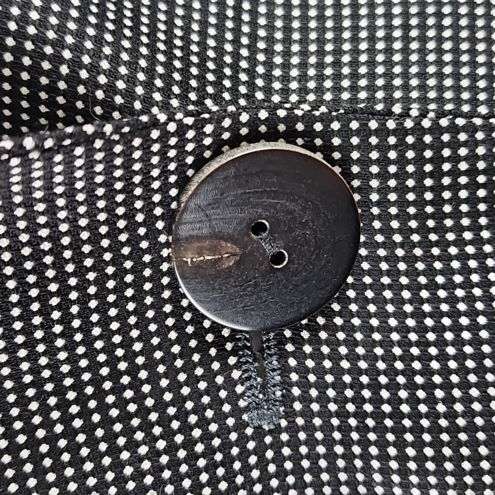 Escada Bentley Wool Blend Black White Notched Lapel Single Button Jacket Blazer - Picture 5 of 16
